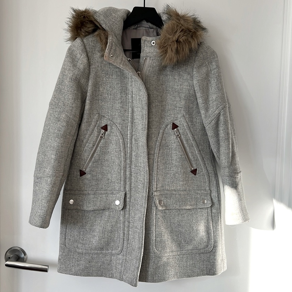 J.crew grey pea coat